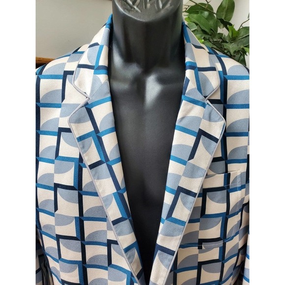 Asos Men Multicolor Polyester Long Sleeve Single Breasted Two Buttons Blazer 42 - Picture 3 of 10